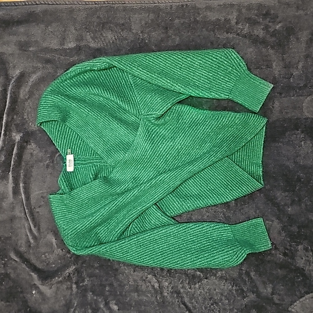 Cross front cropped sweater